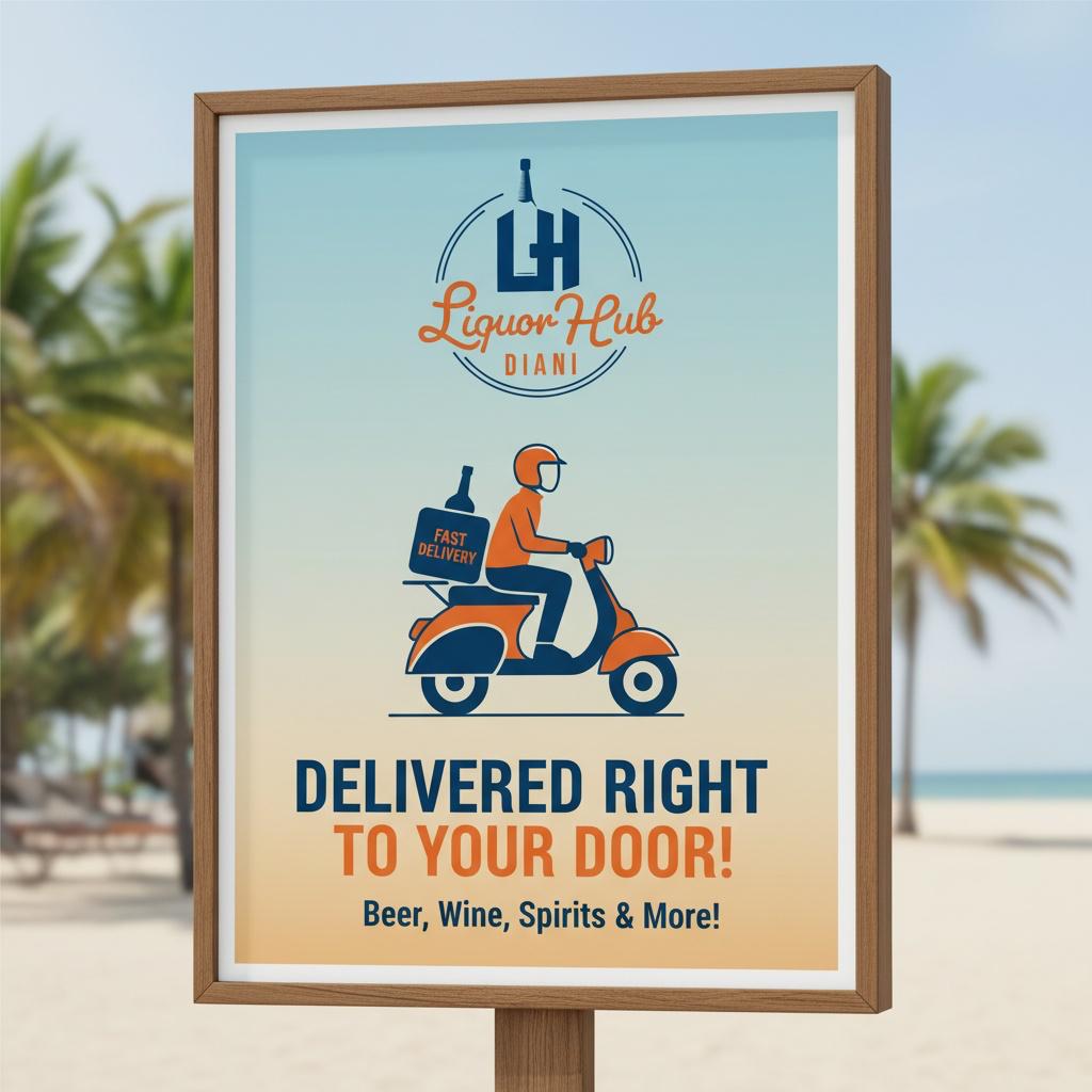 Liquor Hub distributor delivery poster